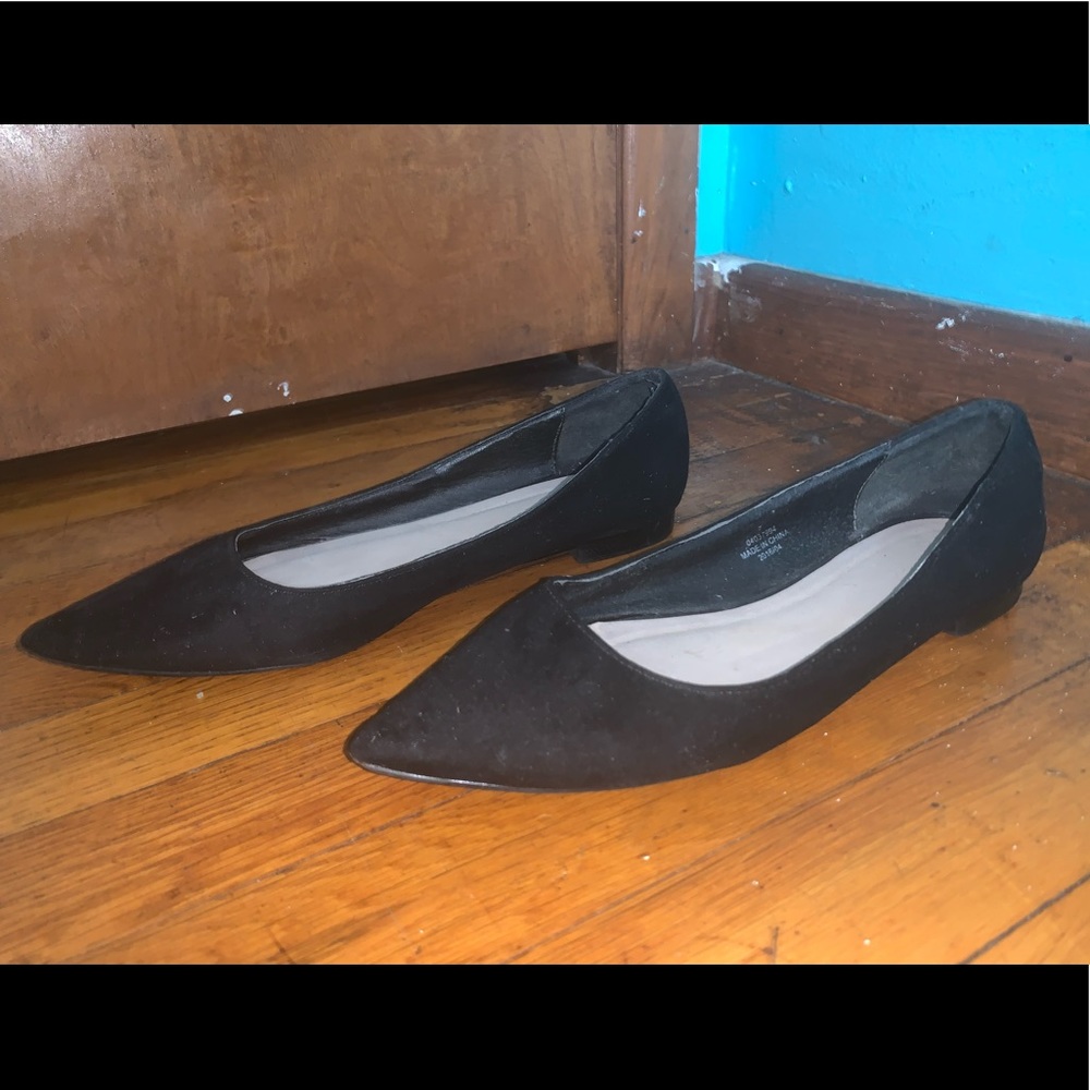 BLACK VELVET FLATS